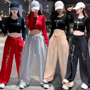 爵士舞服装女套装kpop跳舞上衣嘻哈街舞裤子超酷现代舞团体演出服