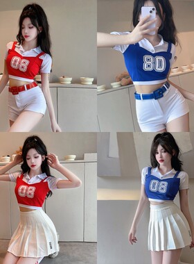 啦啦操服装女团DS打歌服拉拉队爵士表演服装套装学生运动会表演服