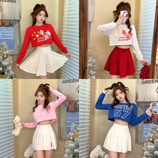 韩国女团爵士舞蹈服跳舞健身服装啦啦操学生舞台表演jazz街舞套装