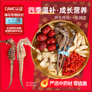 海马干一公一母海马田七煲汤料包黄芪麦冬非中药材饮片增儿童高汤