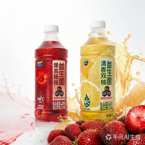 【1L*6瓶】均瑶健康味动力双柚汁杨梅汁益生菌复合果汁果蔬汁饮料