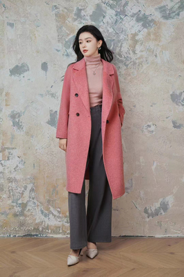 28868双面羊绒大衣女中长款2024新款秋冬韩版高级感过膝羊毛外套