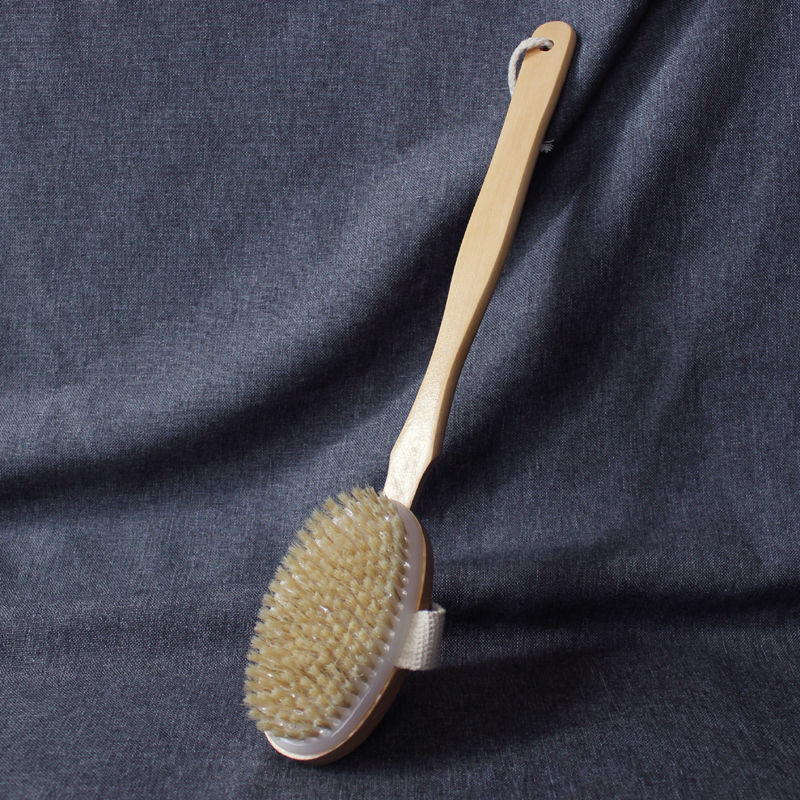 意简家天然长柄木把洗澡刷沐浴刷