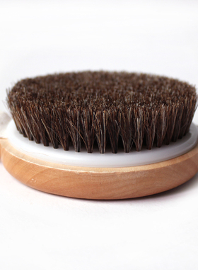 意简家实木马鬃软毛沐浴刷洗澡搓背按摩清洁身体乳磨砂膏精油干刷