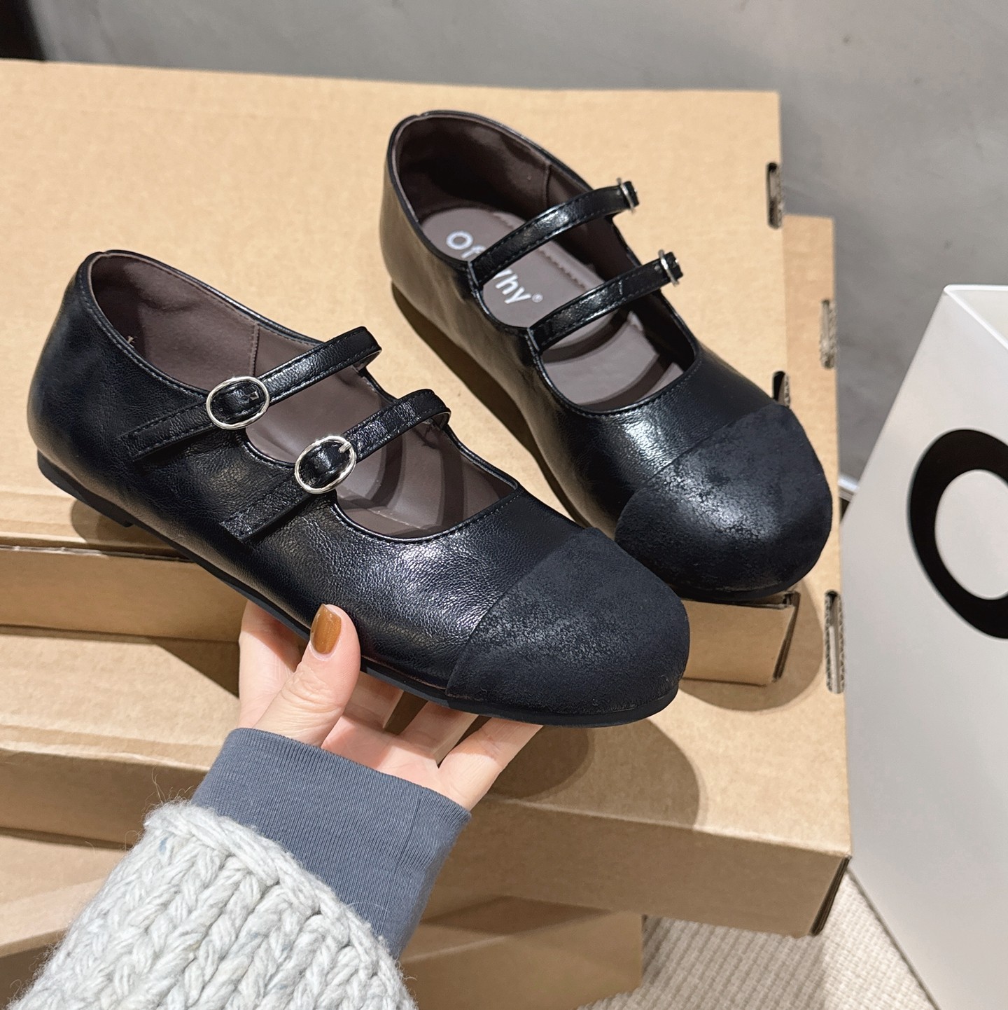 韩版黑色玛丽珍鞋女低跟双搭扣圆头百搭通勤单鞋赫本风舒适平底鞋,女鞋,时尚芭蕾鞋,淘宝优惠券,粉丝福利购,淘宝优惠卷