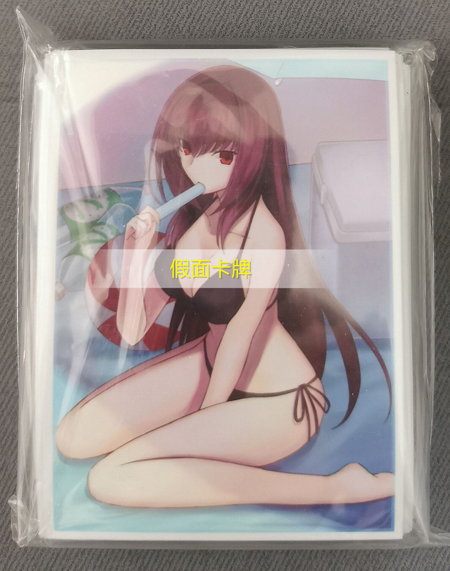 日本原装动漫妹套 fate fgo 斯卡哈 师匠 限定 水着泳装 卡套