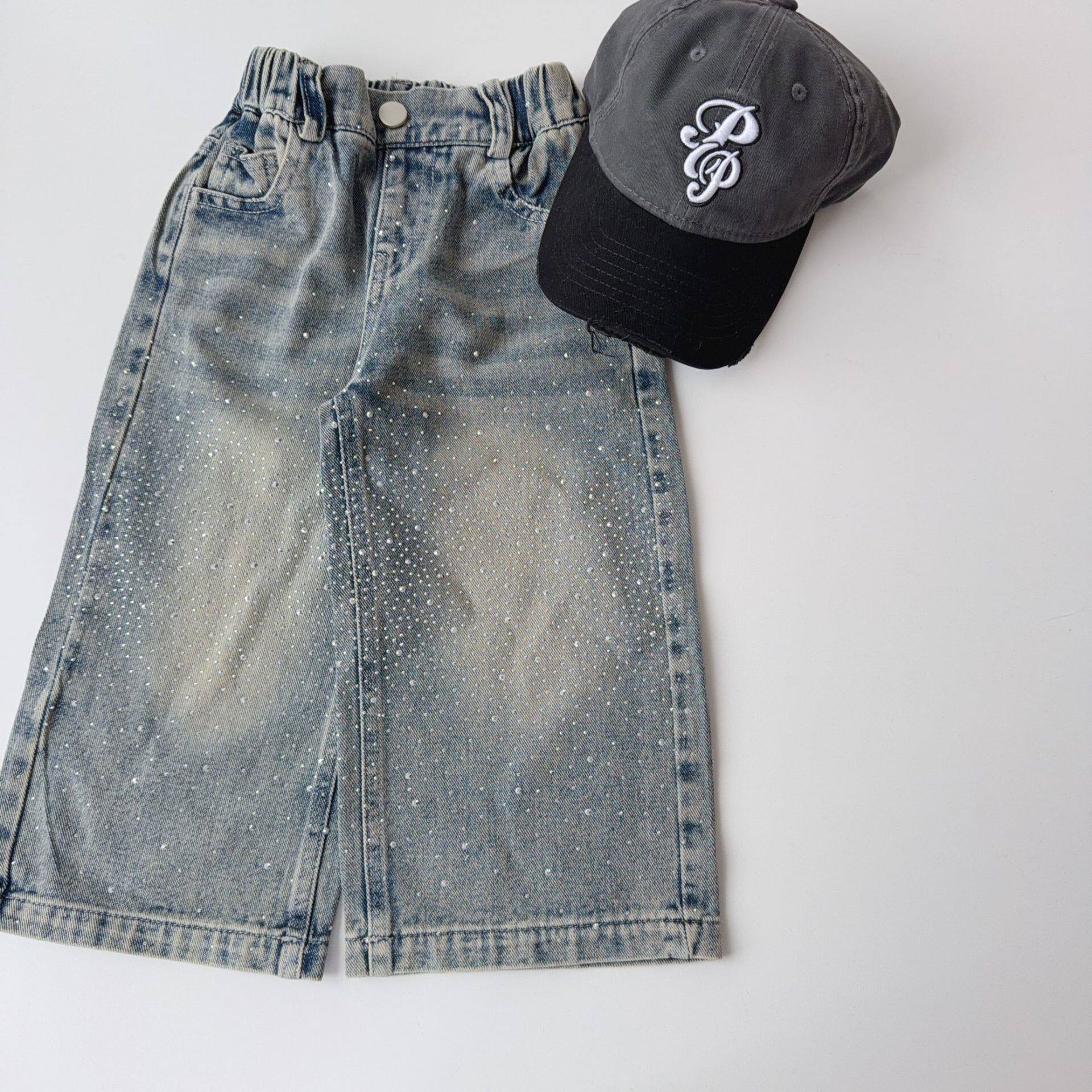 【双面钻】26年春夏季新款女童满钻长裤韩版烫钻裤子韩系春装新款