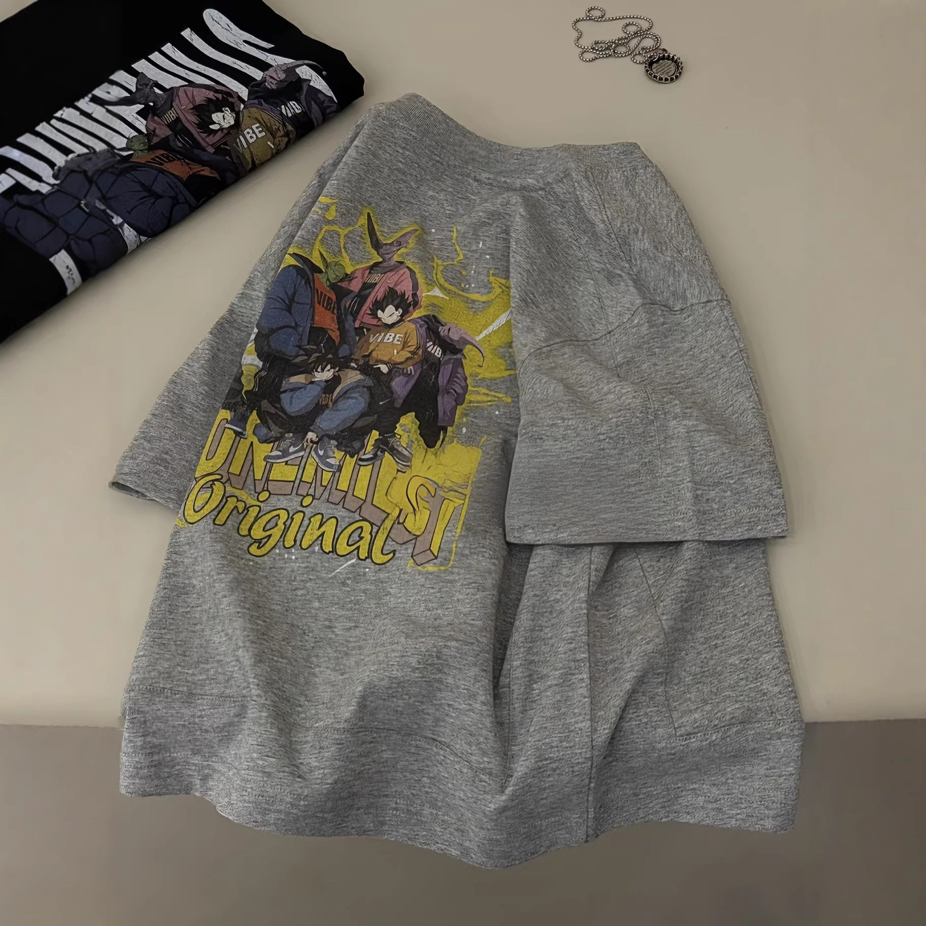 男童短袖上衣2026夏季新款美式印花T恤男孩潮酷韩版宽松夏装痞帅