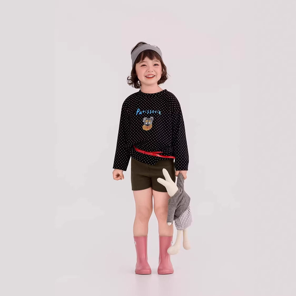 韩系春夏装女童可爱圆点长袖打底衫防晒衫上衣新款26 波点卡通T恤