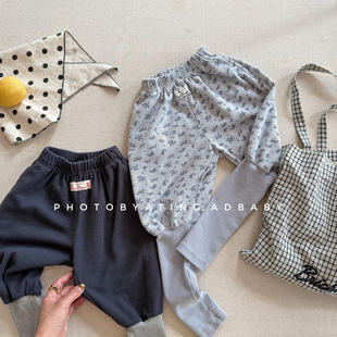 2026春童装春装新品儿童韩版春款收脚卫裤男童女童休闲裤子下装春