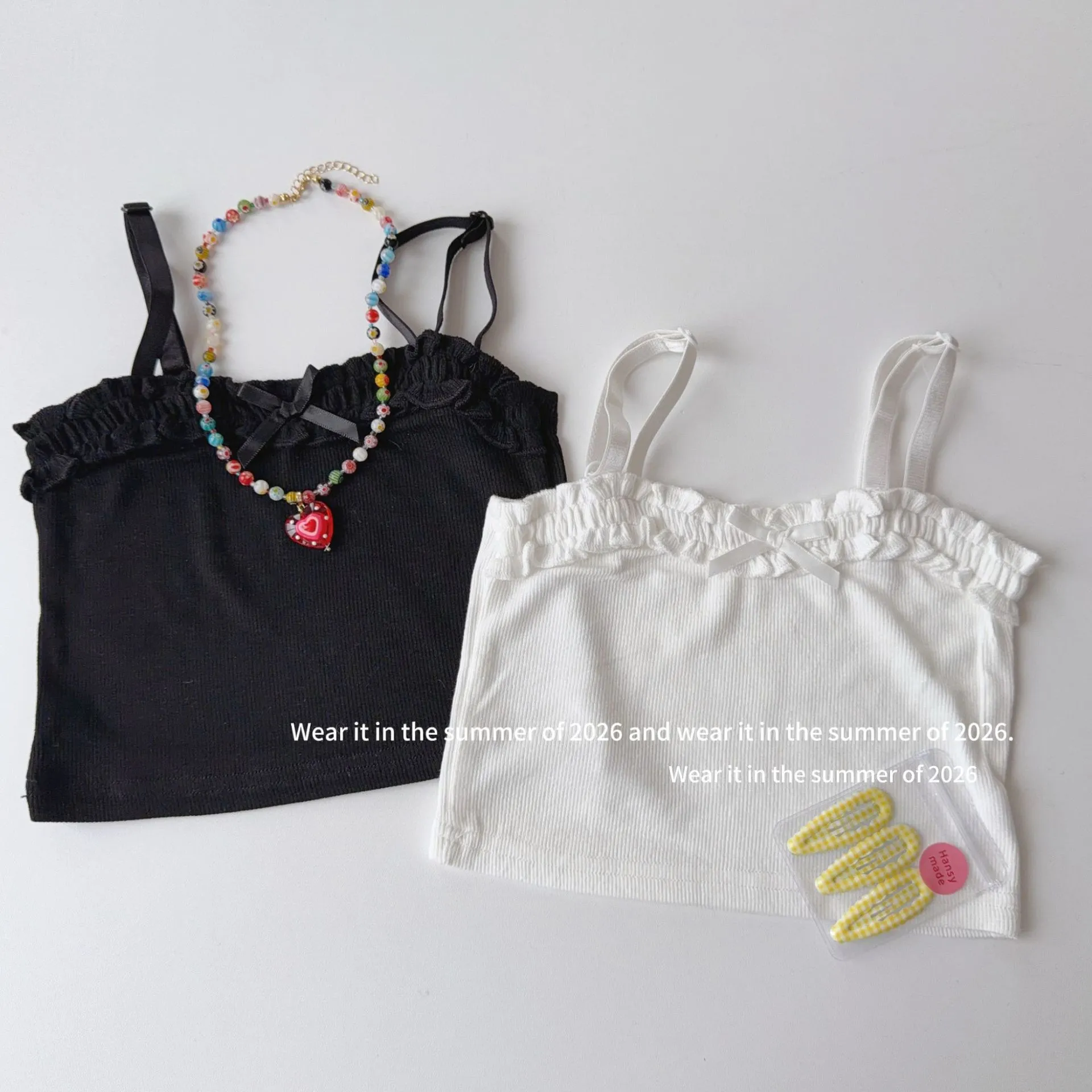 2026女童内搭夏季设计感法式小吊带背心打底衫上衣清凉夏装韩系新