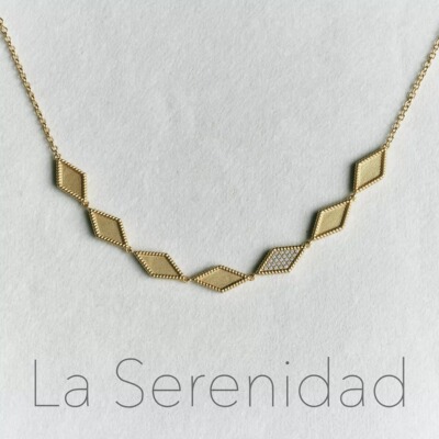 法式轻奢几何菱形项链精致通勤