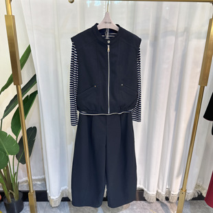 MDG621623时尚套裤女马甲小衫裤子三件套气质2026春季专柜同款