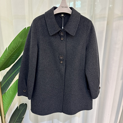 5305时尚双面羊毛大衣女100%羊毛