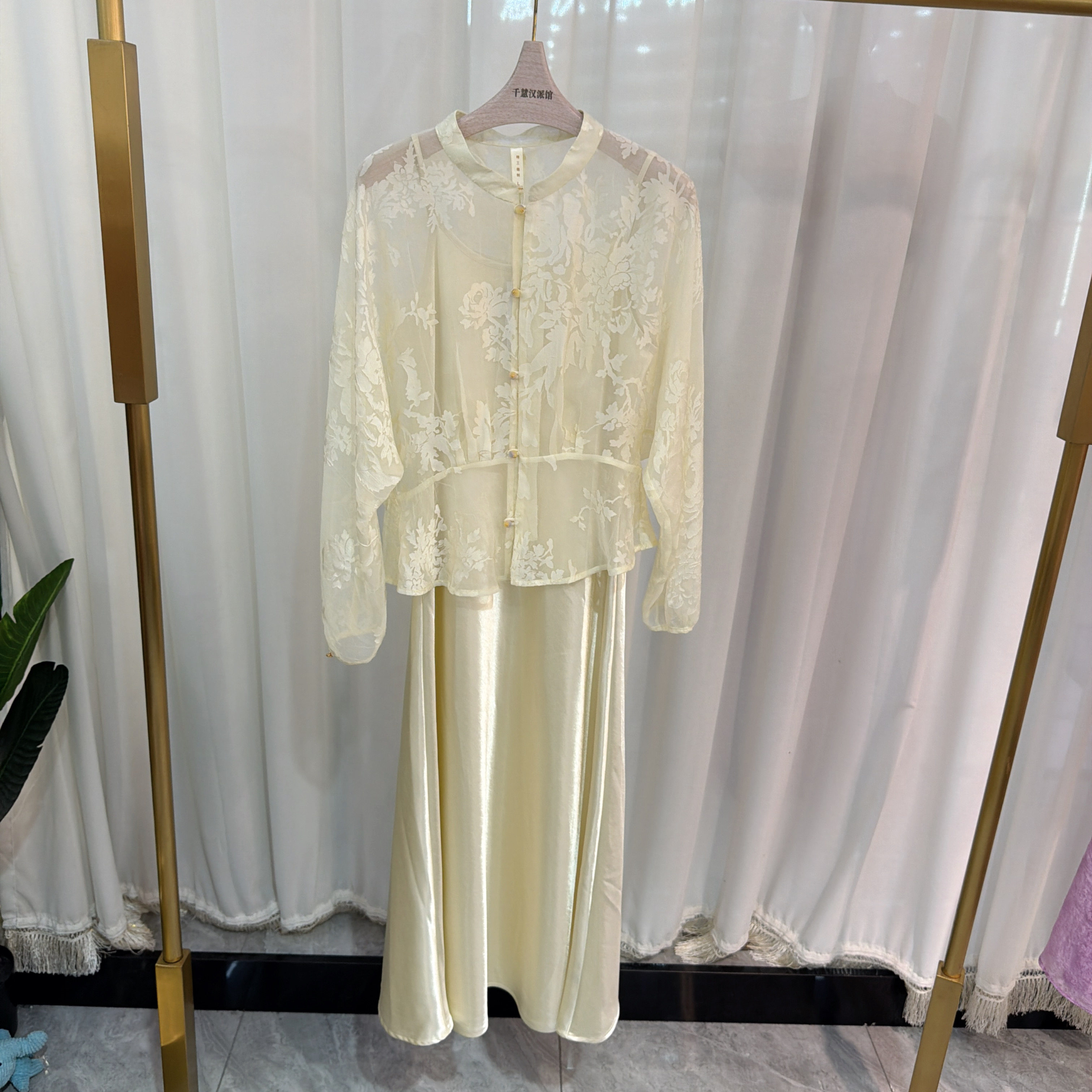 26Q303套裙女印花衬衫上衣吊带裙