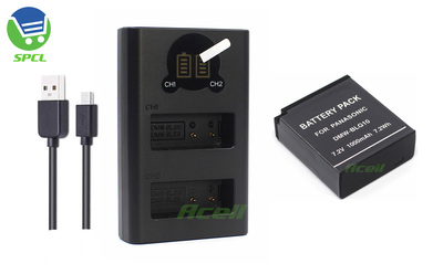 适用于 松下DMW-BLG10E DMW-BLG10GK BLG10PP相机电池+双充充电器