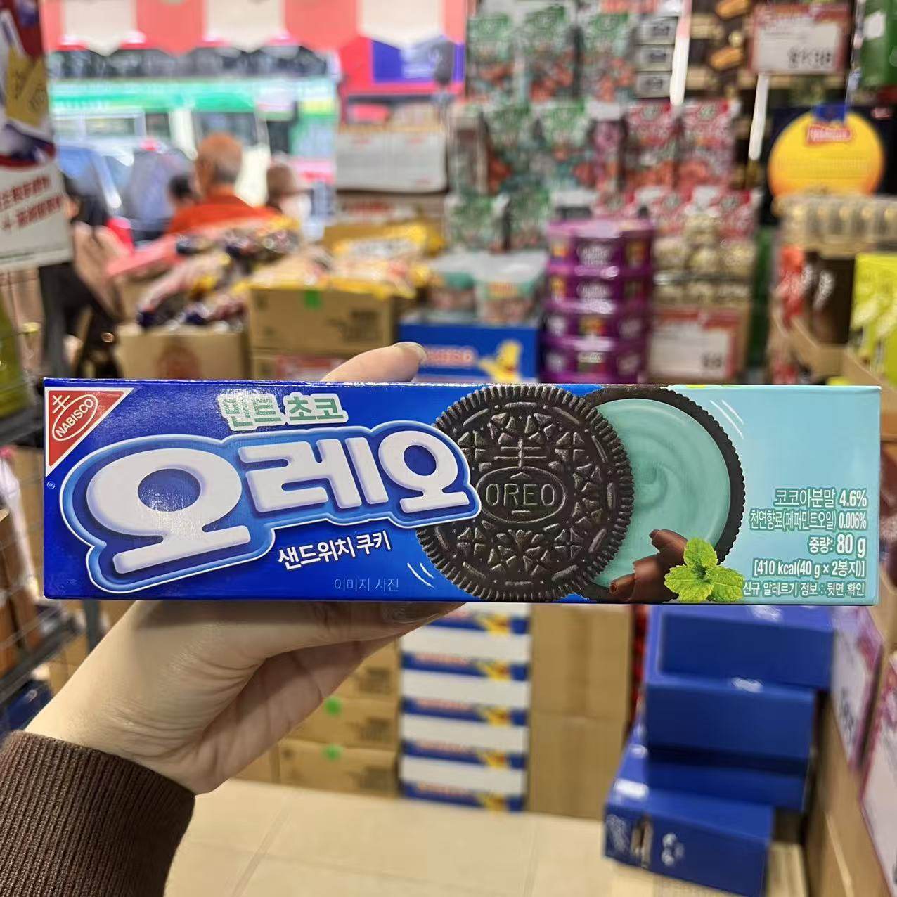 香港代购OREO薄荷巧克力夹心饼干