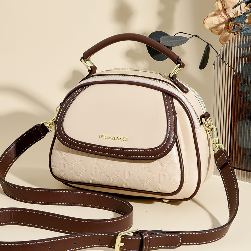 真皮质感女包大容量波士顿枕头包2025新款时尚斜挎包高级感手提包