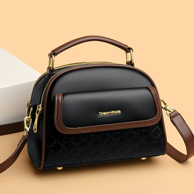 真皮质感包包女2025新款高级感手提包大容量通勤单肩包百搭斜挎包