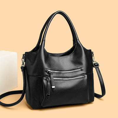 大容量真皮质感单肩女包2025新款中年女士妈妈时尚百搭手提斜挎包
