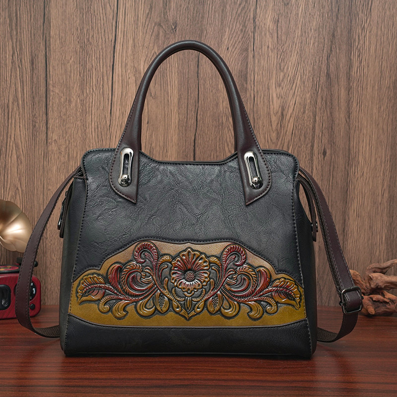 品牌正品中国风托特大包女士通勤手提包2025新款大容量单肩斜挎包