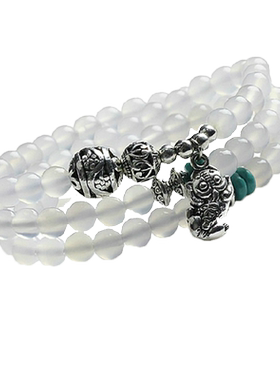 臻唯天然白玉髓多圈多层水晶手链