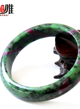 母亲节礼物天然手镯复古红绿宝石