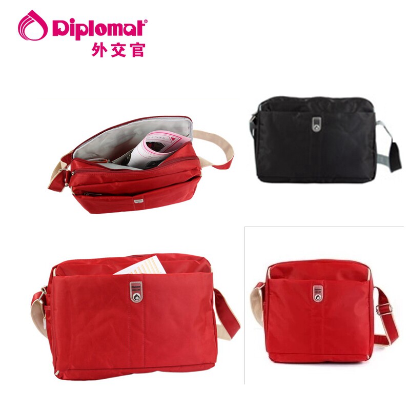 专柜正品diplomat外交官单肩包斜挎包db-52o-1/db-520-2黑色 红色