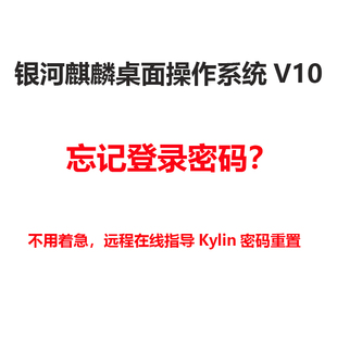 银河麒麟桌面操作系统V10 SP1 忘记登录密码重置 Linux密码重置