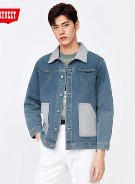 第五街5th street新款男装牛仔夹克复古时尚宽松外套350331-231