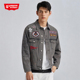 第五街5th 221 绣章牛仔夹克外套350551 street男装 春秋宽松时尚