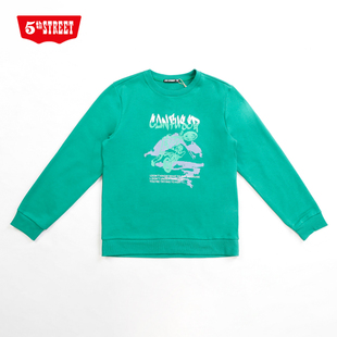 圆领卫衣661603 宽松休闲帅气长袖 224B0 street男装 第五街5th