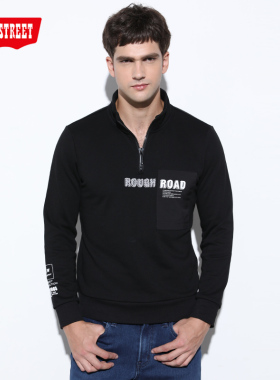 第五街新款美式休闲男装修身卫衣春秋长袖针织衫160907-193A0