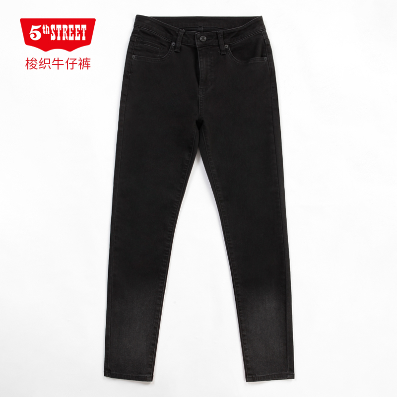 第五街5th street女装中腰时尚显瘦紧身小脚牛仔裤115860-213M0