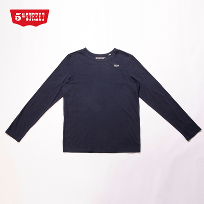 第五街春秋修身柔软t恤针织衫