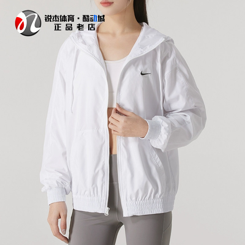 耐克Nike女子刺绣连帽夹克外套