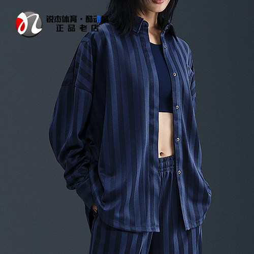 耐克Nike女子宽松翻领衬衫外套