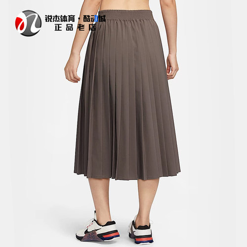 耐克Nike女子休闲半身百褶长裙