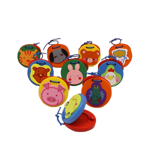 木质响板塑料奥尔夫早教音乐玩具儿童打击乐器哒哒舞板专业圆舞板