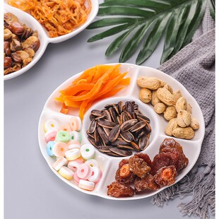 凉菜卤水拼盘冷菜多格五格餐盘饭店酒店专用分格盘餐具陶瓷冷菜盘