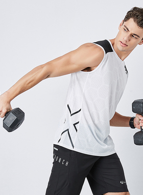 EVS夏季网纱运动背心男 2019新款无袖速干衣健身房训练服跑步上衣