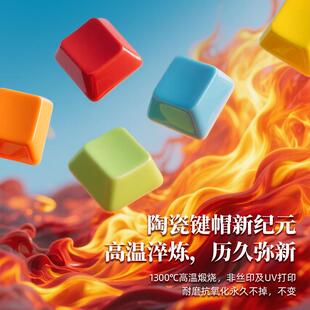 5颗装陶瓷WASD键帽多色可选光滑均匀透光机械键盘键帽Esc原厂高度