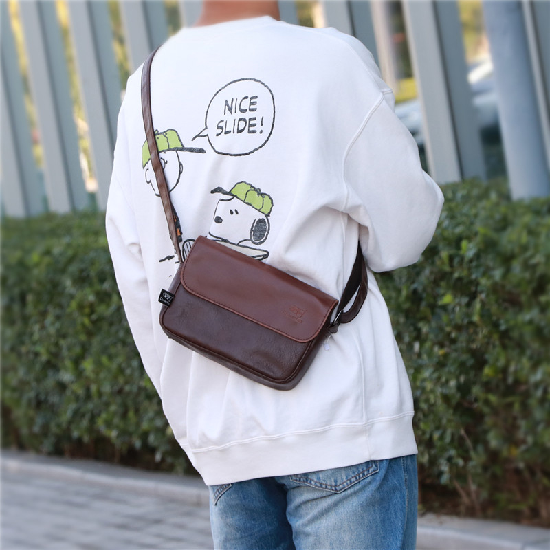 翻盖简约单肩背包threebox新款