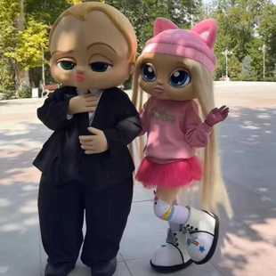 宝贝老板动画师卡通人偶服装行走公仔头套表演道具玩偶服大头娃娃