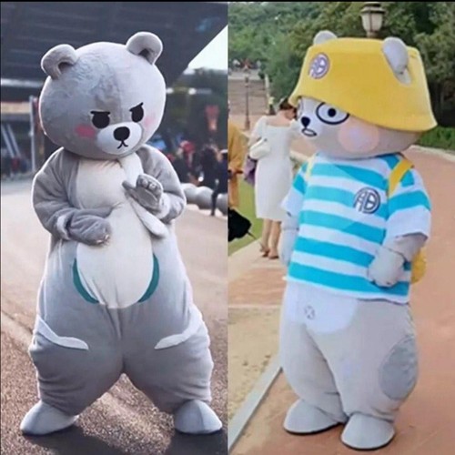 玩偶头套开心熊充气衣服卡通人偶