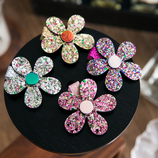 韩版儿童发夹可爱女童亮片小花bb夹小女孩碎发卡宝宝压夹刘海夹头