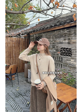 【天鹅颈】韩系百搭羊毛无缝一体保暖针织毛衣女加厚内搭长袖上衣