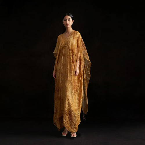 cicidream桑蚕丝天然染色连衣裙