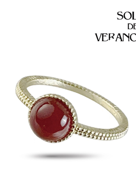 SOLDEVERANO高级戒指红玛瑙精致