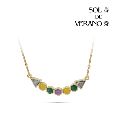 SOLDEVERANO珐琅彩精致可爱项链